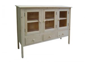 solid wood handcrafted Rustic Buffet and Hutch -02
