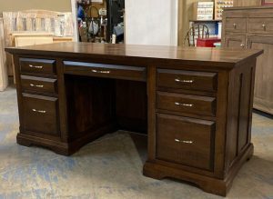 Solid Wood Chateau Office Desk | Executive Storage Desk 04-01