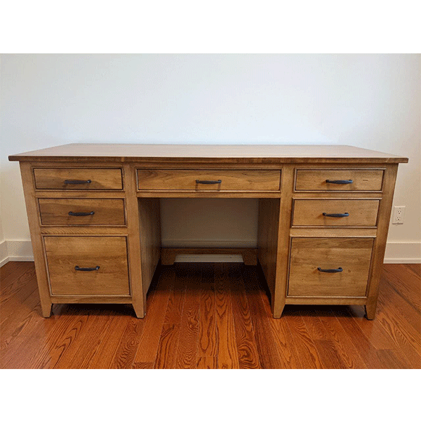 solid wood A-Series Desk and Hutch-03