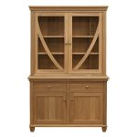 Art Deco Solid Wood Buffet and Hutch | Handcrafted Custom Dining Storage 00-01