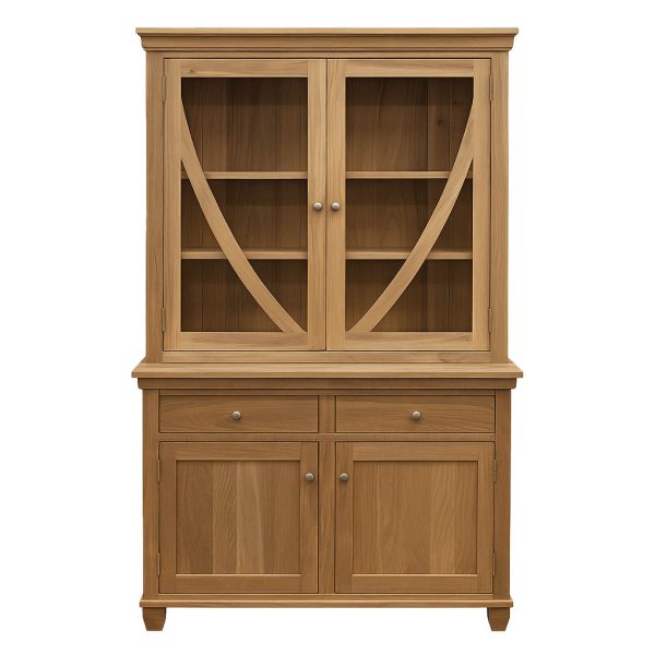 Art Deco Solid Wood Buffet And Hutch | Handcrafted Custom Dining Storage 00-01