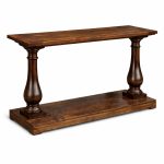 Balustrade Solid Wood sofa Table | Custom hall Table 00-01