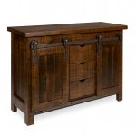 Bar Board Solid Wood Buffet | Rustic Sideboard with Sliding Doors 00-00