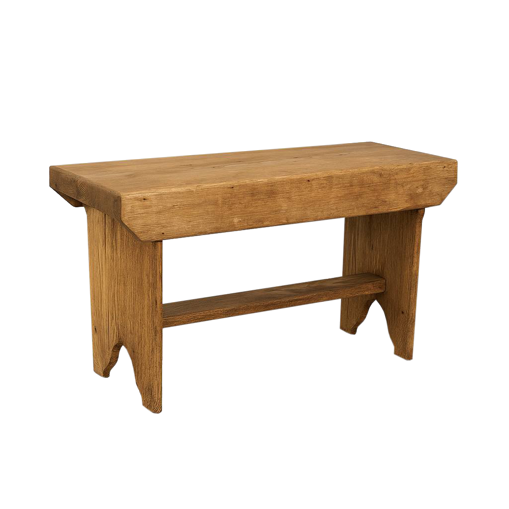 Bucket Bench 00-00 Bucket Solid Wood Bench | Rustic Farmhouse Bench 00-00