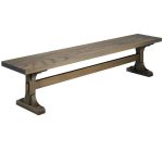 Castleton Solid Wood Bench | Pedestal Dining Bench 00-00