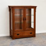 Solid Wood Mission Display Cabinet – Handcrafted Hardwood Furniture 02-02