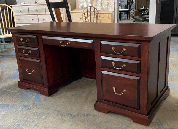 Solid Wood Chateau Office Desk | Executive Storage Desk 03-01