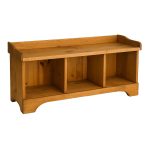 Cubby Solid Wood Bench | Rustic Vintage Cubby Bench 00-00