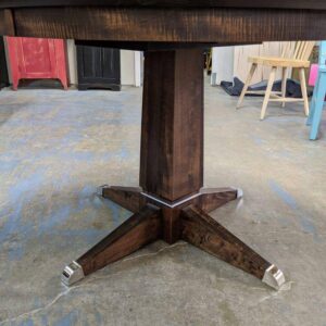 Danish round table-single pedestal-solid wood-03