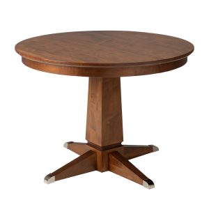 Danish Solid Wood Dining Pedestal Table | Custom Extendable Table 00-01