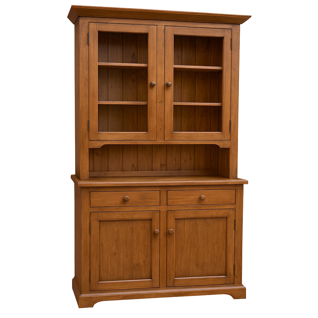 Farmhouse Solid Wood Buffet and Hutch | Handcrafted Rustic Dining Storage 00-01