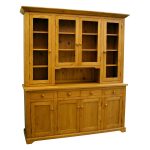 Farmhouse Solid Wood Buffet and Hutch | Handcrafted Rustic Dining Storage 00-03