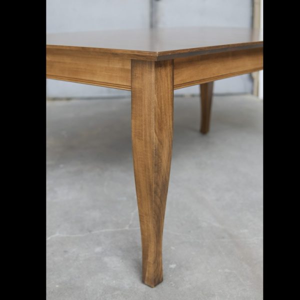 French Curve Solid Wood Dining Table | Handcrafted Canadian Leg Table 02-02