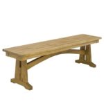 Golden Gate Solid Wood Bench | Custom Trestle Bench 00-000