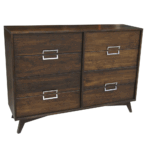 Hugo Bedroom Case- Solid Wood Mid-Century Dresser 00-01