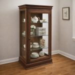 Legacy Solid Wood Display Cabinet | Handcrafted Hardwood Showcase 00-07
