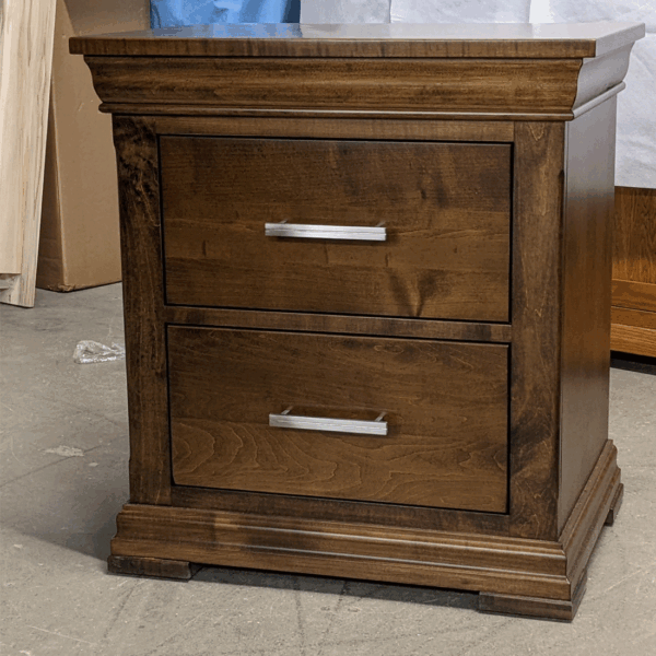 Manhattan Solid Wood Nightstand | Custom Classic Nightstand 02-03