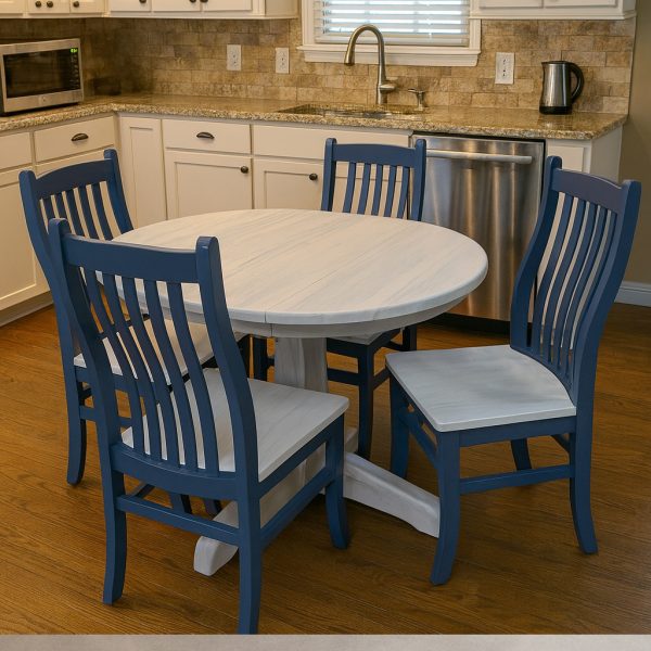 Marco Solid Wood Round Dining Table | Custom Handmade Extendable Table 02-01