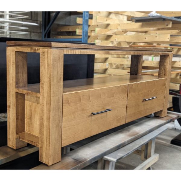 Metro Solid Wood Tv Stand | Modern Hardwood Media Console 01-01