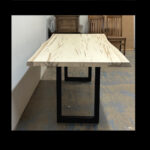 Norwich Live Edge Dining Table | Modern Wood & Metal Base 02-03
