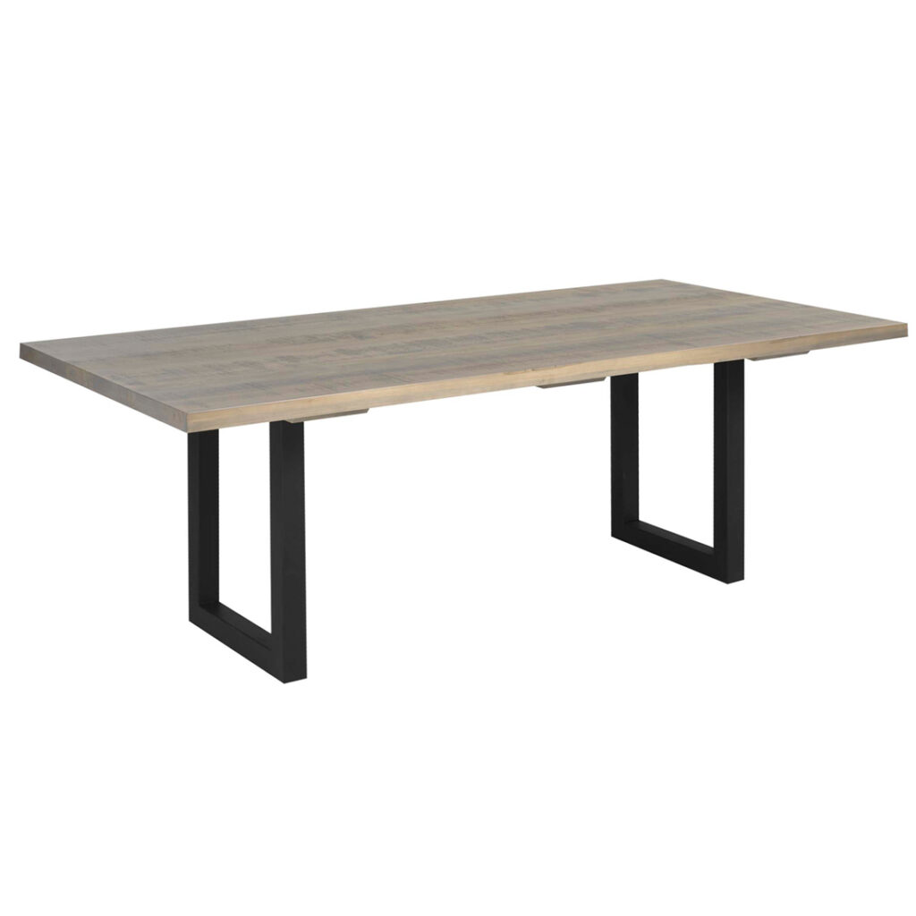 Norwich Dining Table with Metal Base | Solid wood Dining Table 00-01