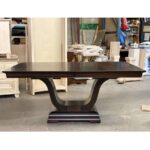 Royal dining table with end extensions open, handcrafted in Canada