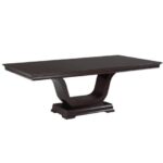 Royal Solid Wood Dining Table styled in modern dining room with chairs 00-01