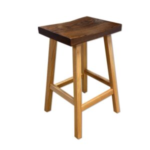 Saddle bar Stool-solid wood - handcrafted-01