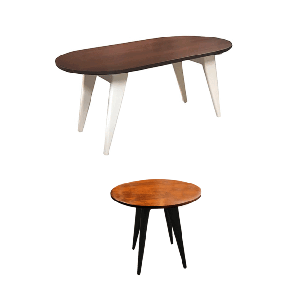 Solid Wood Mid Century Modern Living Room Table 00-01