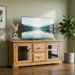 Chateau Solid Wood TV Table | Premium Hardwood Media Console 01-03