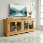 Chateau Solid Wood TV Table | Premium Hardwood Media Console 02-02