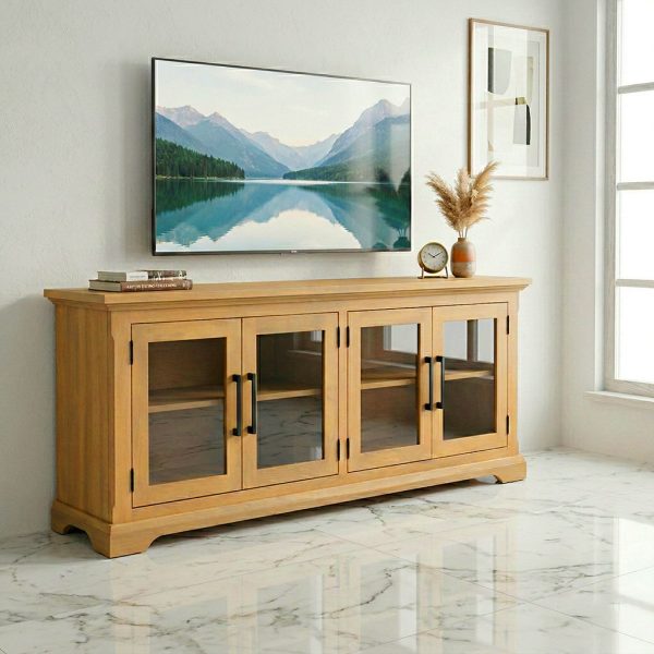 Chateau Solid Wood Tv Table | Premium Hardwood Media Console 02-02