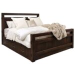 solid wood-Timber Storage Bed