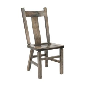 Wide Slat Back Solid Wood Chair | Custom Dining Chair 00-00