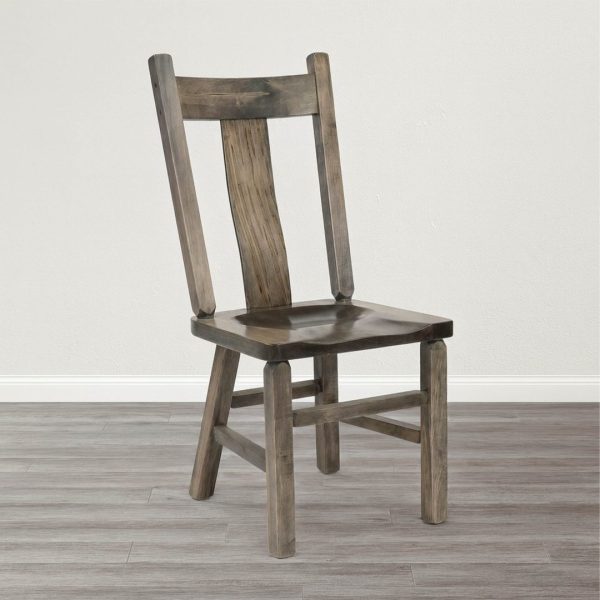 Wide Slat Back Solid Wood Chair | Custom Dining Chair 00-01