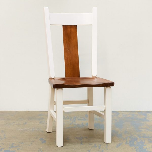 Wide Slat Back Solid Wood Chair | Custom Dining Chair 00-05