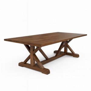  Solid Wood X-Base Dining Table | Handcrafted & Customized dining table 00-01