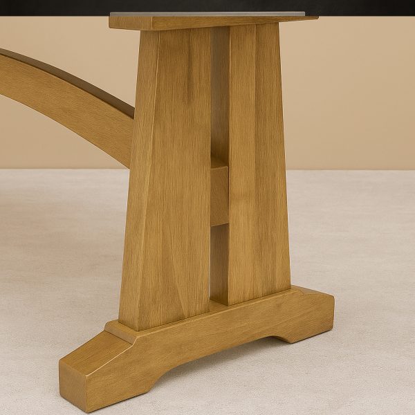 Golden Gate Solid Wood Bench | Custom Trestle Bench 01-02