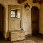 Hallway Solid Wood Bench | Vintage Entryway Storage Bench 01-01