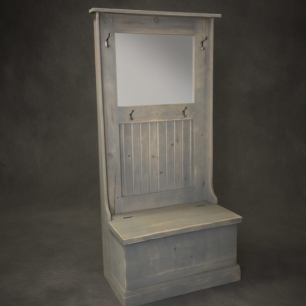 Hallway Solid Wood Bench | Vintage Entryway Storage Bench 02-01