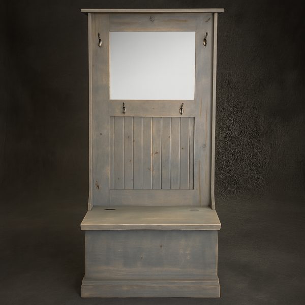 Hallway Solid Wood Bench | Vintage Entryway Storage Bench 02-02