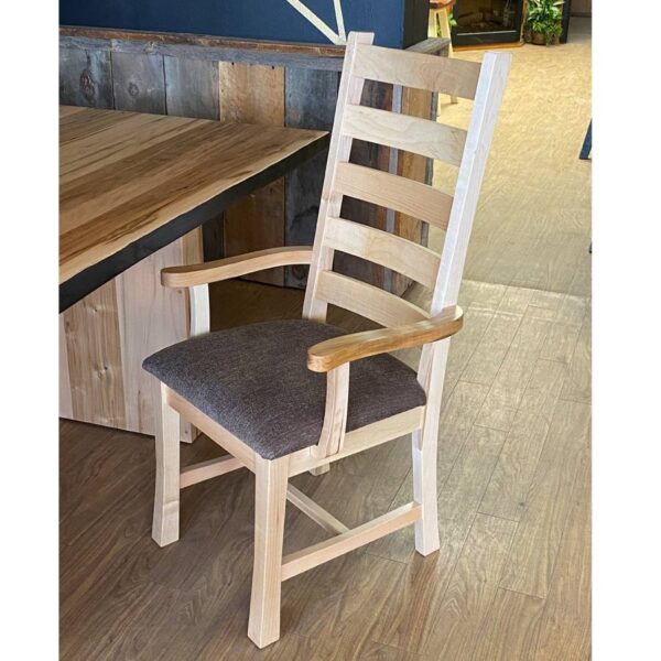 Ladder Back Solid Wood Arm Chair