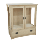 solid wood handcrafted Mission Display Cabinet01