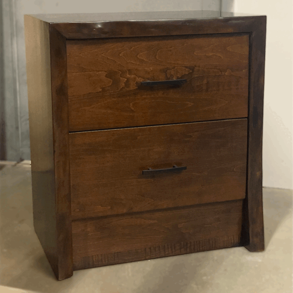 Solid Wood Live Edge Bedroom Set | Handcrafted | Solid Wood Live Edge Nightstand 01-02