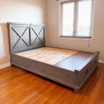 Truss Rustic Solid Wood Storage Bed | Custom Hardwood Storage Bed 02-01
