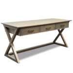 Solid Wood Handcrafted X-Base Desk 00-01