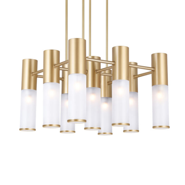 Golden Pipe Chandelier | Led Pendant 16L-02