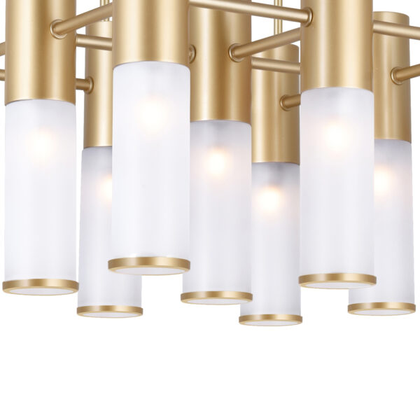 Golden Pipe Chandelier | Led Pendant 16L-03