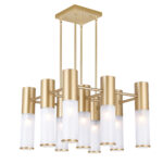 Golden Pipe Chandelier | LED Pendant 16L-01