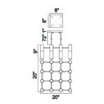 Golden Pipe Chandelier | LED Pendant 16L-05